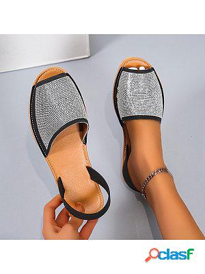 Rhinestone Fish Mouth Beach Sandals