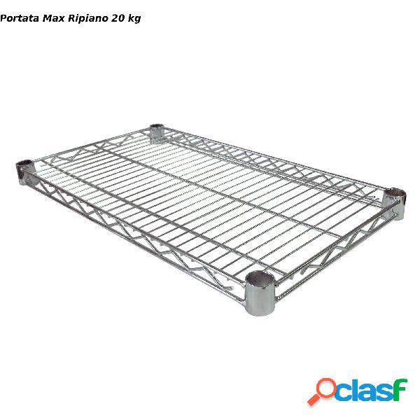 Ripiano Cromato Leggero35x60 cm portata max 20 kg compreso