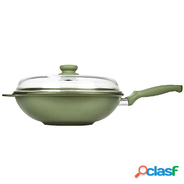 Risoli Dr.Green Stone Extra Induction Wok con coperchio cm