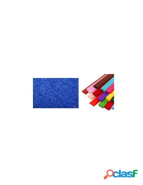 Rotolo di carta crespata 60gr colore blu - confezione da 10