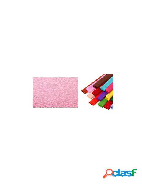 Rotolo di carta crespata 60gr colore rosa fiore - confezione
