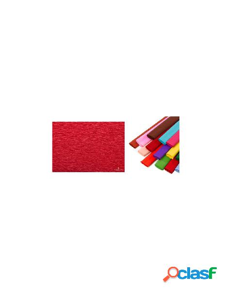Rotolo di carta crespata 60gr colore rosso - confezione da