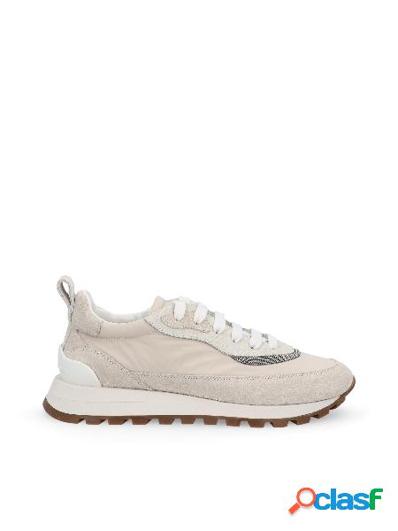 Runners In Camoscio E Taffetà Con "Precious Contour"