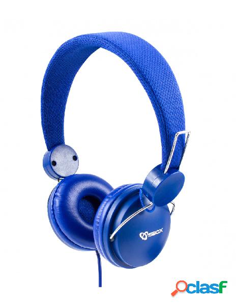Sbox - cuffia multimediale hs-736 blu