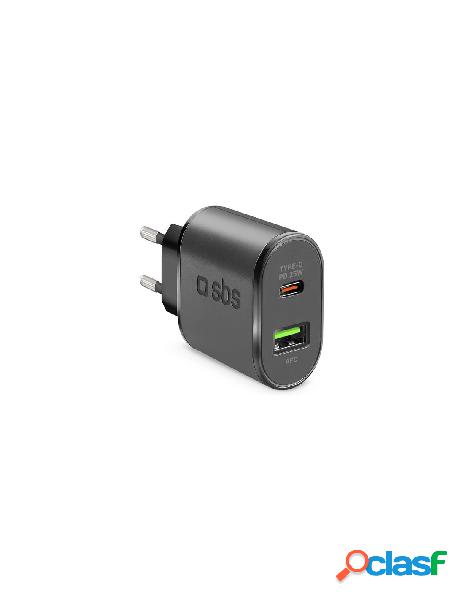 Sbs - caricabatterie sbs tetrpd25w wall charger 25w black