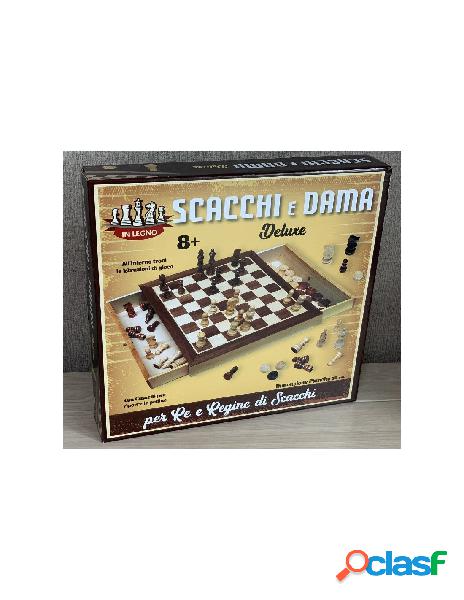 Scacchi e dama legno 30x30 con cassetti