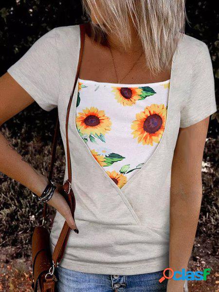 Sciolto Girocollo Casuale Camicia