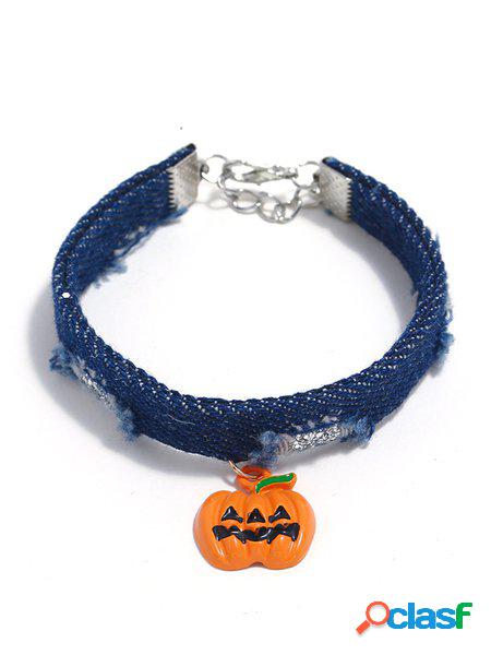Semplice Denim Halloween Zucca Braccialetto