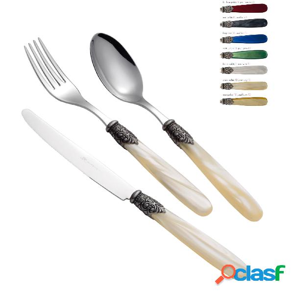 Servizio Posate Colorate Set 24 pezzi GEORGIAN in acciaio