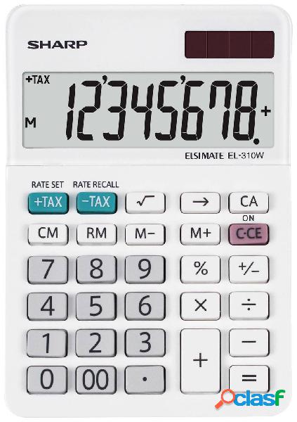 Sharp EL-310W Calcolatrice tascabile Bianco Display (cifre):