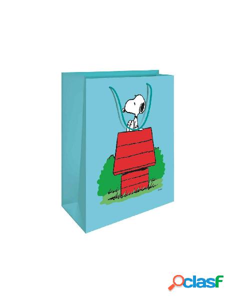 Shopper azzurro peanuts f.to 31,5x45x12 xl
