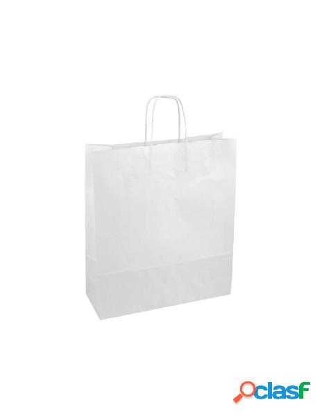 Shopper bianco kraft monolucido f.to 26 x 35 cm