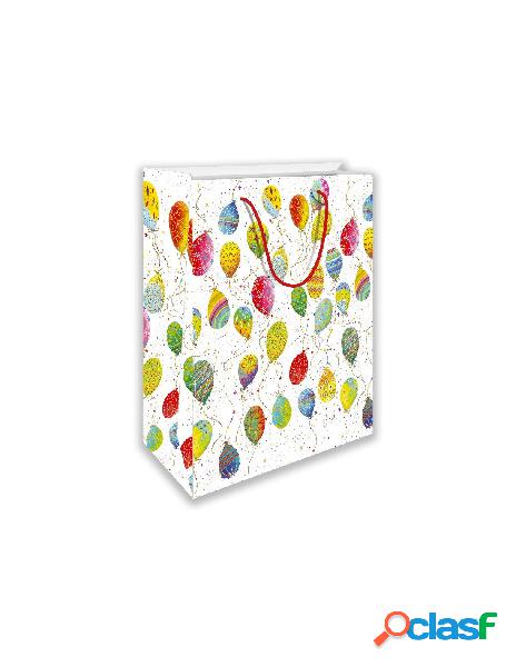 Shopper palloncini c/glitter f.to 26x32+12 l