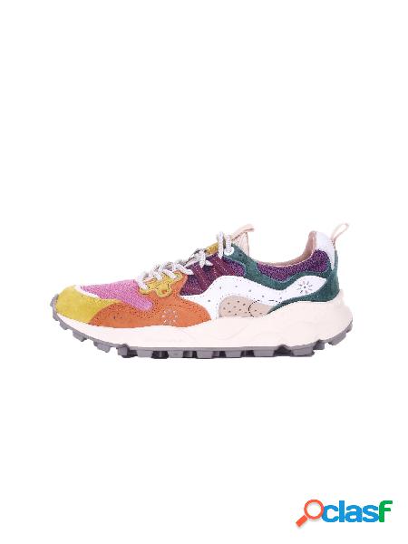 Sneakers Donna FLOWER MOUNTAIN Yellow fuxia Yamano 3