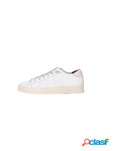 Sneakers Donna P448 Bianco rosa verde Jack