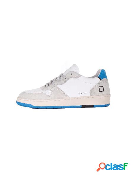 Sneakers Uomo D.A.T.E. White bluette Court leather white