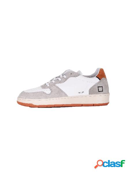Sneakers Uomo D.A.T.E. White orange Court leather white