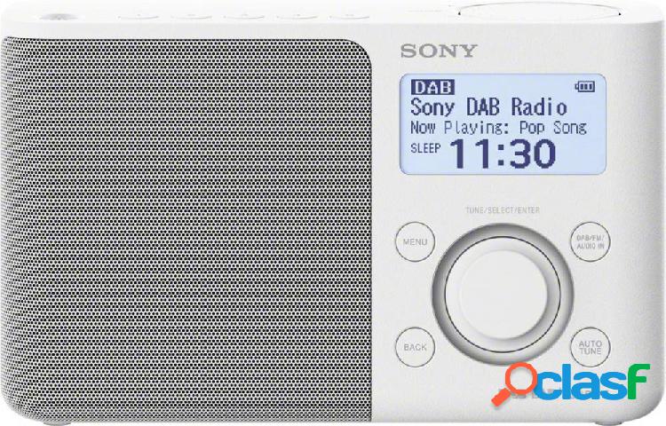 Sony XDR-S61D Radio portatile DAB+, FM AUX Bianco