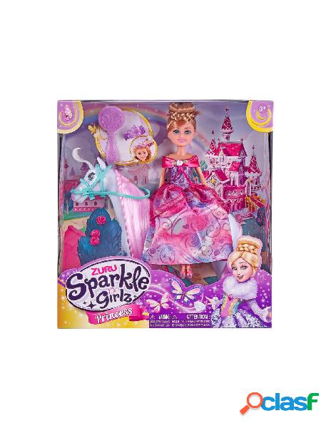 Sparkle girlz - bambola principessa da 26 cm con cavallo