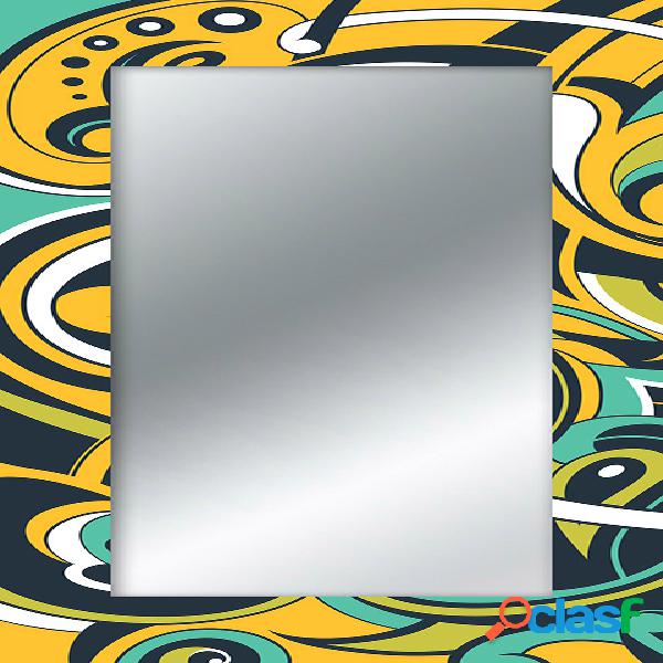 Specchio da parete di design moderno a onde colorate in