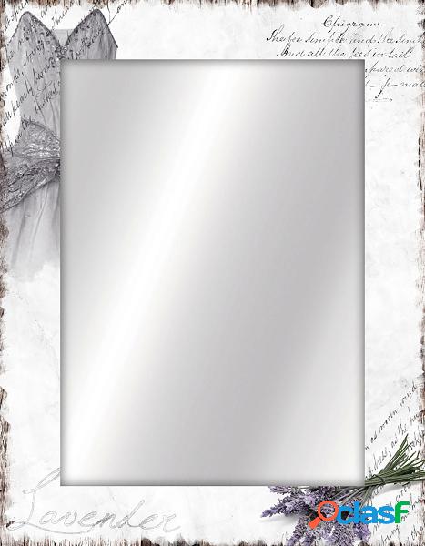 Specchio da parete moderno lettera in legno cm 70x90