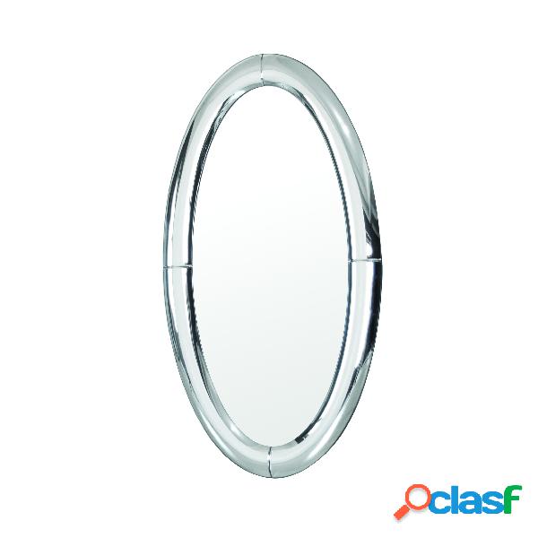Specchio da parete ovale in metallo cm 80x150h