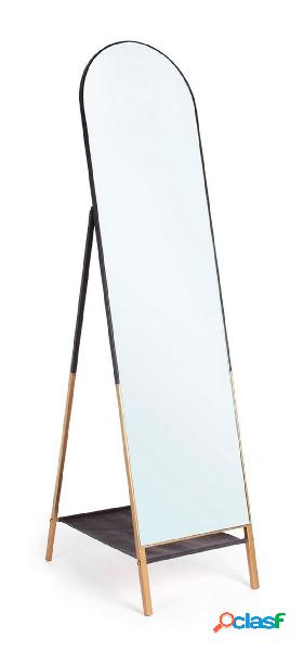 Specchio da terra design moderno cornice in acciaio colore