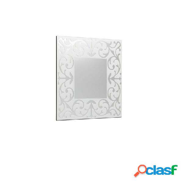 Specchio design da parete quadrato cornice decorata cm
