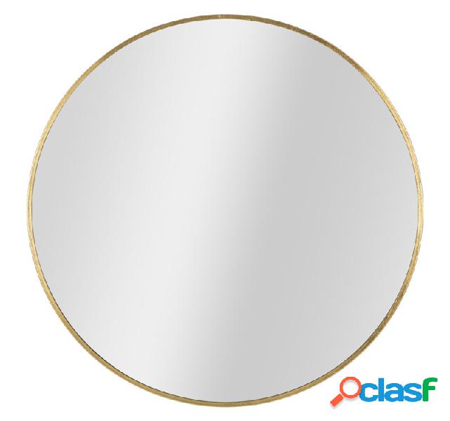 Specchio moderno rotondo cornice in metallo dorato cm Ø