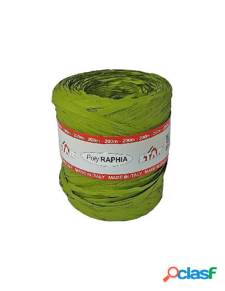 Spoletta poliraffia colore verde scuro misure 15mm x 200m