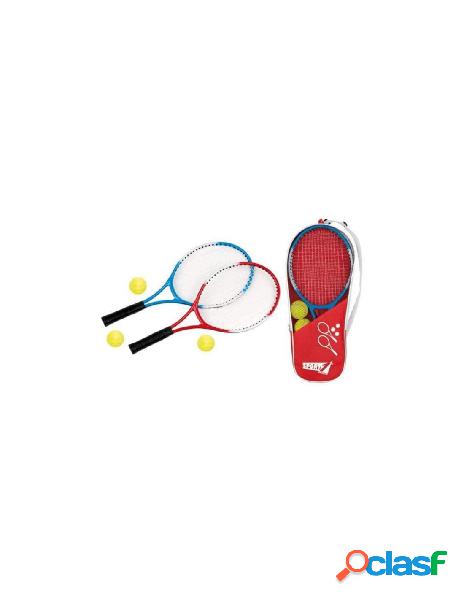 Sport one - set da tennis con 2 racchette e palline mandelli