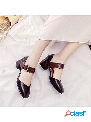 Square-heeled Casual Sandals