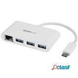 StarTech.com Hub USB 3.0 a 3 porte con Gigabit Ethernet -