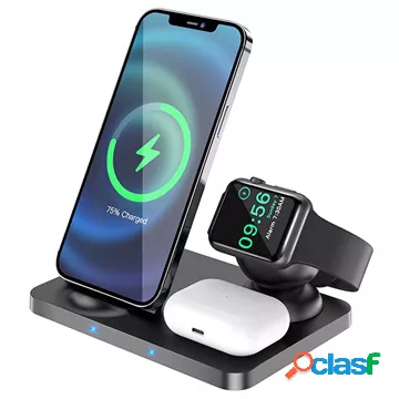 Stazione di ricarica wireless 3 in 1 Hoco CW33 - 15 W - nera