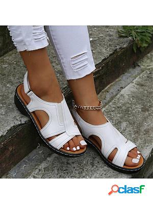 Summer Casual Solid Color Sandals