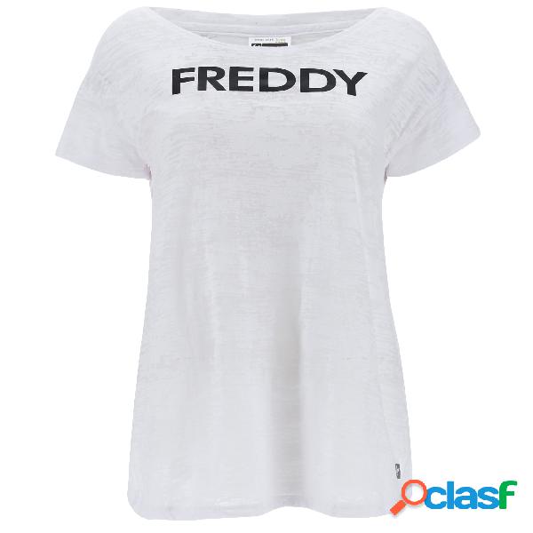 T-Shirt aperta sul retro con stampa FREDDY