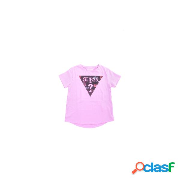 T-shirt Bambina GUESS Ciclamino Logo