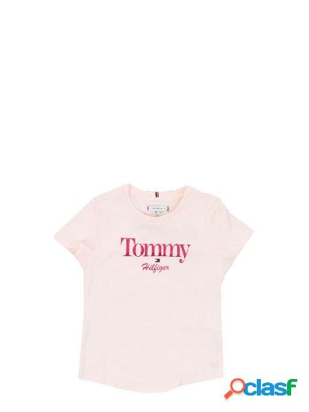 T-shirt Bambina TOMMY HILFIGER Bianco Logo tee