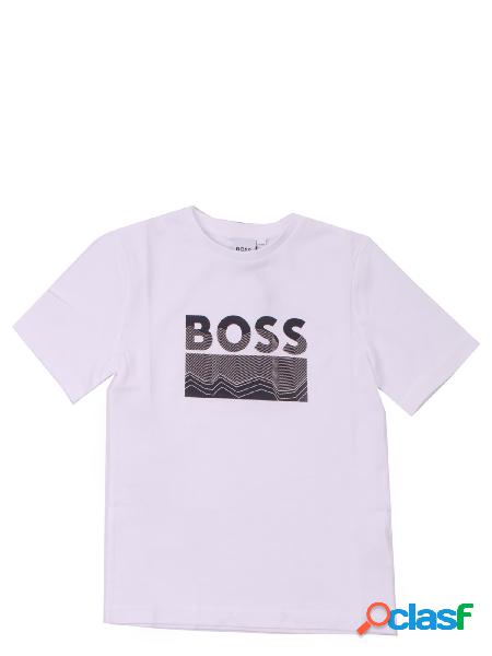 T-shirt Bambino BOSS Bianco T-shirt logo