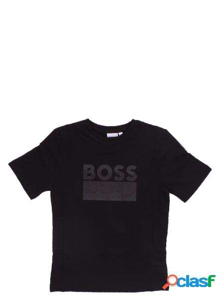 T-shirt Bambino BOSS Nero T-shirt logo