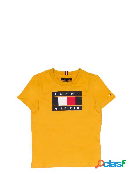 T-shirt Bambino TOMMY HILFIGER Yellow Logo tee