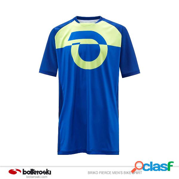 T-shirt Ciclismo Briko (Colore: blu-avio-lime, Taglia: L)