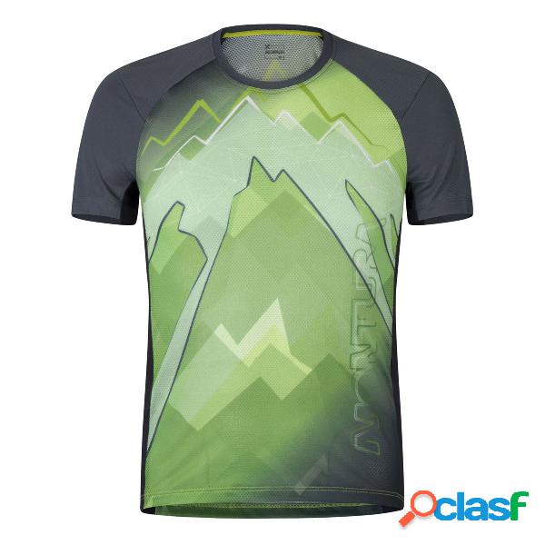 T-shirt Running Montura Flash (Colore: verde lime-piombo,