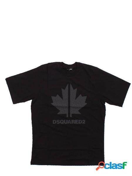 T-shirt Unisex DSQUARED2 Nero Slouch fit logo