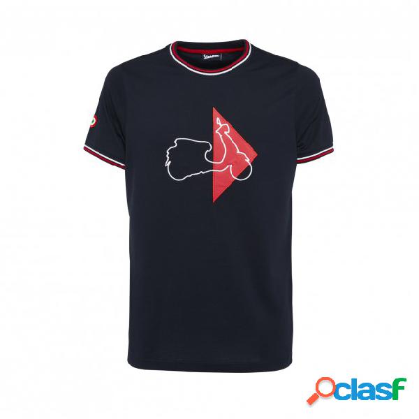 T-shirt Vespa Modernist Blu