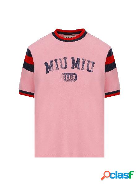T-shirt in jersey con stampa