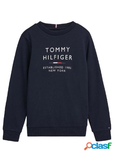 TOMMY HILFIGER Felpa basic con logo Blu