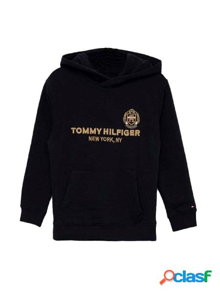 TOMMY HILFIGER Felpa con cappuccio e logo NY Blu