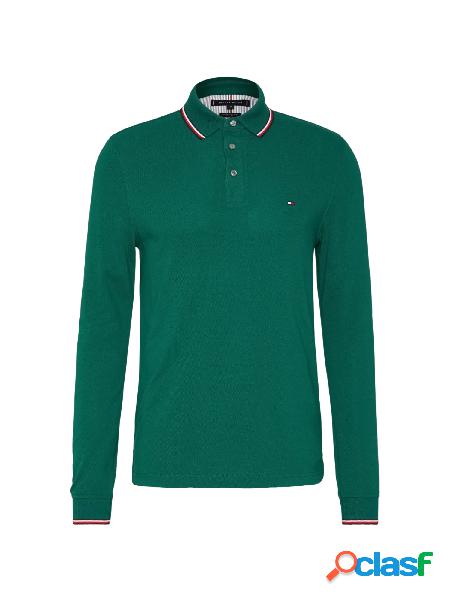 TOMMY HILFIGER Polo 1985 a manica lunga slim fit Verde