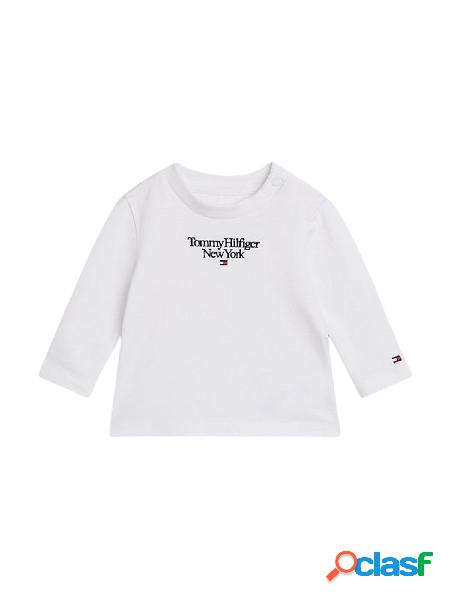 TOMMY HILFIGER T-shirt a manica lunga con logo NY Bianco